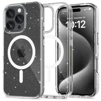 Tech-Protect FlexAir Hybrid MagSafe dėklas iPhone 16 Pro telefonui, skaidrus
