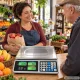 Elektroninės prekybinės svarstyklės su kainos skaičiavimu LCD 40 kg / 2 g