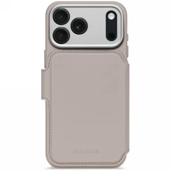 Decoded Leather Detachable Wallet MagSafe Phone Case Cover iPhone 17 Pro - beige