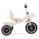 ECOTOYS vaikiškas triratukas su krepšeliais ir skambučiu, smėlio spalvos