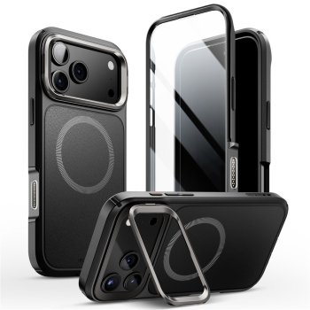 Supcase IBLSN Ares Flip Mag MagSafe dėklas iPhone 17 Pro Max, juodas