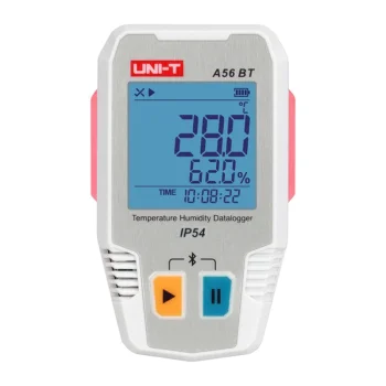 Temperatūros ir drėgmės duomenų kaupiklis Uni-T A56 BT su Bluetooth