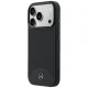 Mercedes Leather Wood Effect Curve MagSafe dėklas, skirtas iPhone 17 Pro Max, juodas