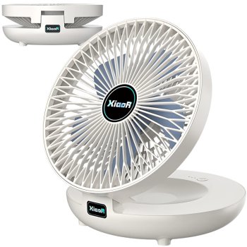 Wireless Foldable Desk Fan with Wall Mount, 3.7W