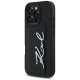 Karl Lagerfeld HC Grained PU dėklas su kortelių dėtuve iPhone 16 Pro Max, juodas