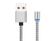 3-in-1 Magnetic Charging Cable Micro USB / Type-C / Lightning, 1m, Silver