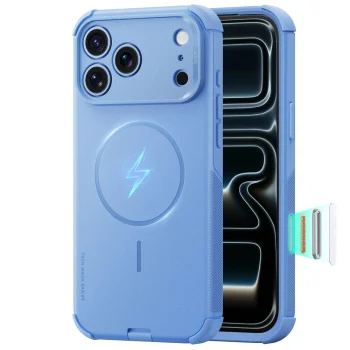 ESR Cyber Tough MagSafe dėklas iPhone 18 Pro Max / 17 Pro Max, šviesiai mėlynas