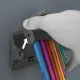 Šešiakampių raktų rinkinys Wera 950/9 Hex-Plus Multicolour 3, 9 dalių