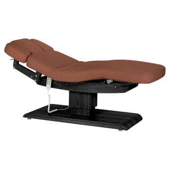 Elektrinė SPA procedūrų lova Sillon Relax, ruda su tamsaus medžio pagrindu
