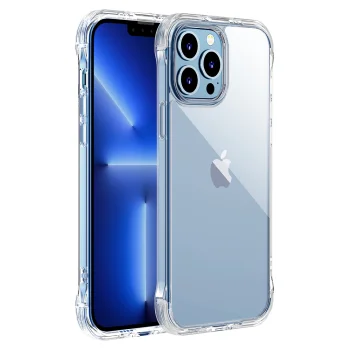 Joyroom Defender Series dėklas iPhone 13 Pro Max su stovu JR-BP956, skaidrus