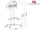 Maclean MC-661 mobilus televizoriaus stovas su ratukais, VESA 600x400, 55kg