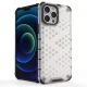 Dėklas iPhone 13 Pro Max su TPU rėmeliu ir Honeycomb raštu, juodas