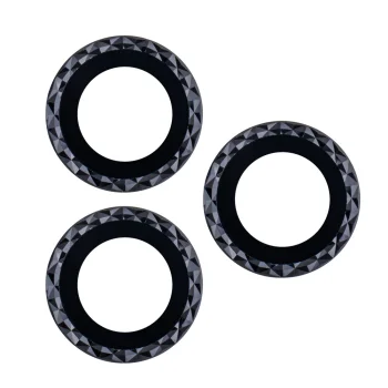 TFO Camera Lens Protectors for iPhone 11 Pro, Black Rhombus, 3 Pcs