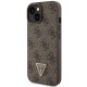 „Guess“ dėklas „iPhone 15 Plus“ telefonui „Crossbody 4G“, rudas
