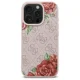 Guess dėklas iPhone 16 Pro Max telefonui 4G Flowers Print MagSafe, rožinis