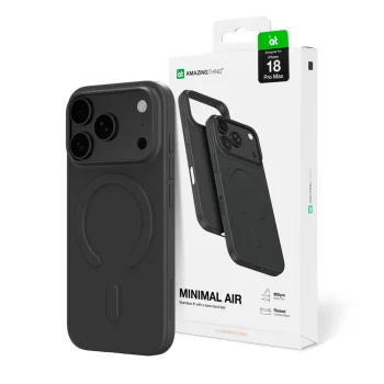 Dėklas AmazingThing Minimal Air skirtas iPhone 18 Pro Max su MagSafe, juodas