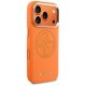 Guess Perforated 4G MagSafe dėklas iPhone 17 Pro Max telefonui, oranžinis