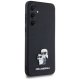 Karl Lagerfeld Saffiano Karl&Choupette Pin dėklas Samsung Galaxy A35, juodas