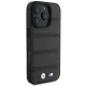 BMW dėklas iPhone 16 Pro telefonui M Perforated And Stitched Line MagSafe, juodas