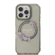 Guess iPhone 16 Pro Max dėklas IML Flowers Wreath MagSafe, juodas