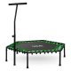 Neo-Sport 1103 šešiakampis fitneso batutas su rankena, 127 cm, žalias