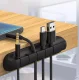 Self-adhesive cable organizer for up to 5 cables, black