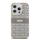DKNY IML Mono & Stripe MagSafe dėklas iPhone 15 Pro telefonui, smėlio spalvos