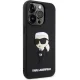 Karl Lagerfeld dėklas iPhone 14 Pro telefonui 3D Rubber Icon, juodas