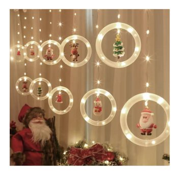 LED kalėdinė girlianda Žiedai su figūrėlėmis, 3m