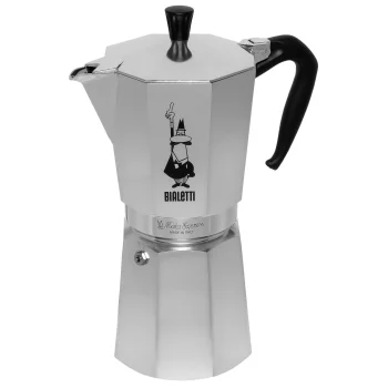 Bialetti Moka Express Stovetop Espresso Maker, 18 Cups, Silver