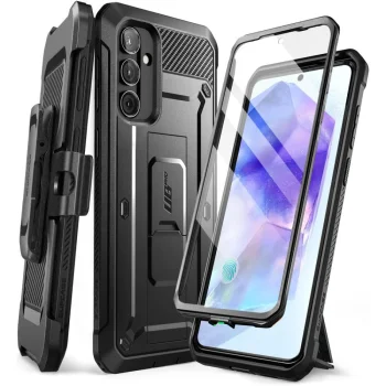 Samsung Galaxy A55 SUPCASE Unicorn Beetle Pro dėklas, juodas