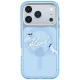 Karl Lagerfeld Script Logo MagSafe dėklas iPhone 18 Pro / 17 Pro, šviesiai mėlynas