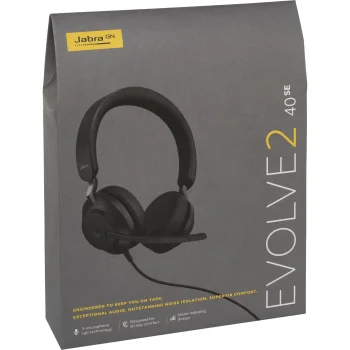 Jabra Evolve2 40 SE MS Stereo ausinės, juodos (USB-C)