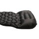 Inflatable camping mat/mattress 190x60x6 cm with pillow, black