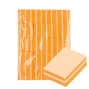 Mini nagų poliravimo blokeliai 100/180, oranžiniai, 50 vnt.