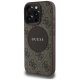 Guess iPhone 16 Pro Max dėklas 4G Circle Classic Logo MagSafe, rudas