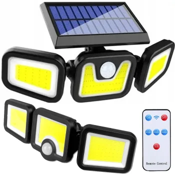 Saulės energijos lempa 103 COB LED su judesio jutikliu