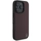 Mercedes dėklas iPhone 16 Pro telefonui Wood Imitation Leather MagSafe, raudonas
