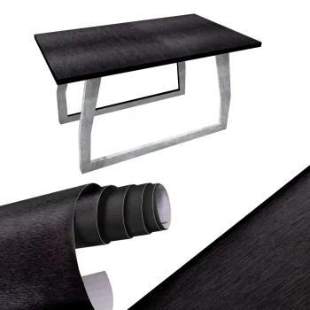 Juoda šlifuoto metalo efekto lipni plėvelė Case 128465, 1.52x30m