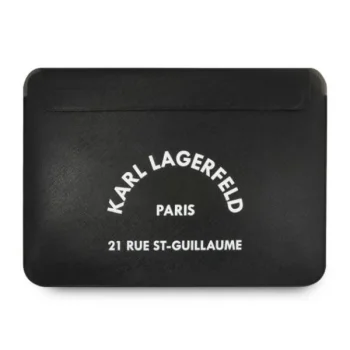 Karl Lagerfeld Saffiano RSG dėklas 13" nešiojamam kompiuteriui, juodas