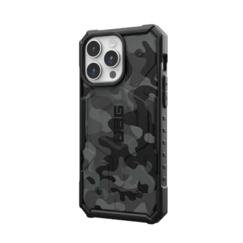 UAG Pathfinder MagSafe dėklas iPhone 15 Pro Max telefonui, juodas kamufliažinis