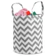 Nukido Large Cotton Toy Storage Basket for Kids Room, Grey