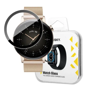 Hibridinis apsauginis stiklas Wozinsky Watch Glass, skirtas Huawei Watch GT 3 46 mm, juodas