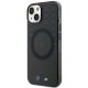 BMW dėklas Pattern MagSafe skirtas iPhone 14 Plus / 15 Plus, pilkas