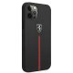Ferrari dėklas „iPhone 12 Pro Max Off Track Leather Nylon Stripe“, juodas
