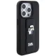 Karl Lagerfeld dėklas iPhone 14 Pro su Gripstand Saffiano Karl&Choupette, juodas