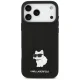 Karl Lagerfeld Choupette Metal Pin silicone case for iPhone 18 Pro Max / 17 Pro Max, black