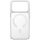 Uniq Hybrid MagClick Charging Veren dėklas iPhone 18 Pro / 17 Pro, baltas (Chalk Frost)