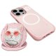 Nimmy Glasses Cool Cat MagSafe dėklas iPhone 16 Pro, rožinis