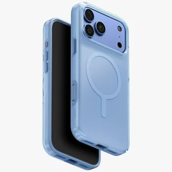 Uniq Clario Magclick Charging dėklas, skirtas iPhone 18 Pro Max / 17 Pro Max, mėlynas